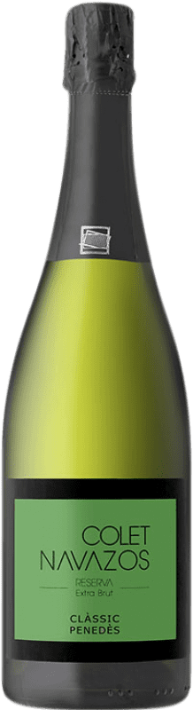 73,95 € | Vin Mousseux Blanc Colet Navazos Extra Brut Verde — Vert Réserve D.O. Penedès Catalogne Espagne Chardonnay 75 cl