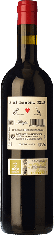 19,95 € Free Shipping | Red wine Contador A Mi Manera Joven D.O.Ca. Rioja The Rioja Spain Tempranillo Bottle 75 cl