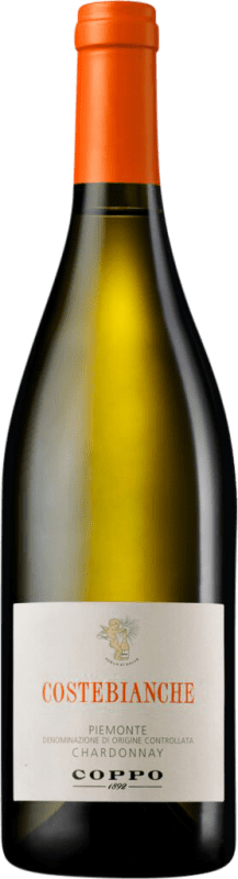 Envio grátis | Vinho branco Coppo Costebianche D.O.C. Piedmont Piemonte Itália Chardonnay 75 cl