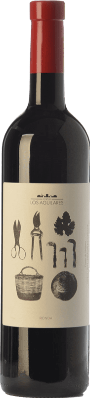 12,95 € Free Shipping | Red wine Los Aguilares Joven D.O. Sierras de Málaga Andalusia Spain Tempranillo, Merlot, Syrah Bottle 75 cl