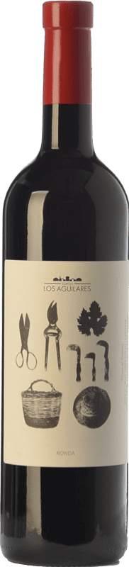 Бесплатная доставка | Красное вино Los Aguilares Молодой D.O. Sierras de Málaga Андалусия Испания Tempranillo, Merlot, Syrah 75 cl