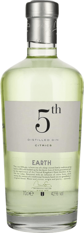 Envío gratis | Ginebra Destil·leries del Maresme Gin 5th Earth Citrics España 70 cl