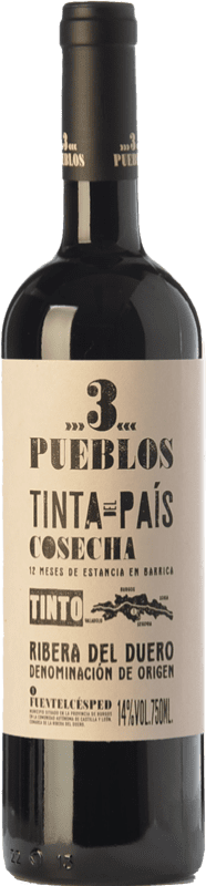 10,95 € 免费送货 | 红酒 Díaz Bayo 3 Pueblos 岁 D.O. Ribera del Duero