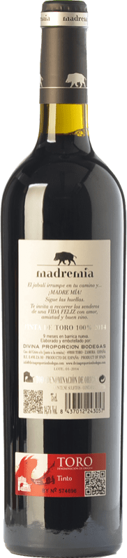 14,95 € | Red wine Divina Proporción Madremía Joven D.O. Toro Castilla y León Spain Tinta de Toro Bottle 75 cl