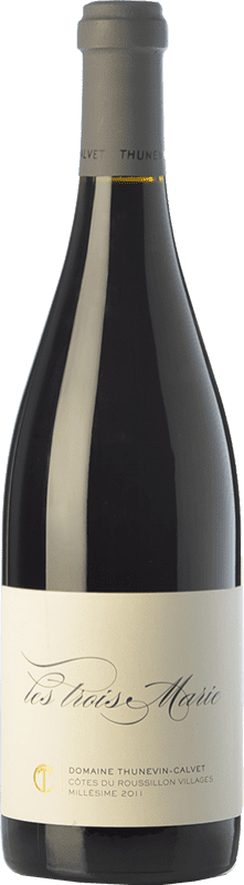 81,95 € | Red wine Thunevin-Calvet Les Trois Marie Aged A.O.C. Côtes du Roussillon Villages Languedoc-Roussillon France Grenache Bottle 75 cl