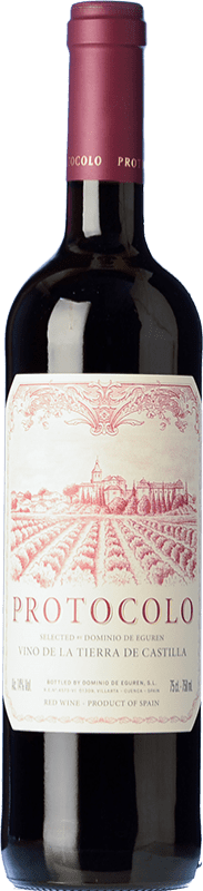 红酒 Dominio de Eguren Protocolo 年轻的 2015 I.G.P. Vino de la Tierra de Castilla 卡斯蒂利亚 - 拉曼恰 西班牙 Tempranillo 瓶子 75 cl