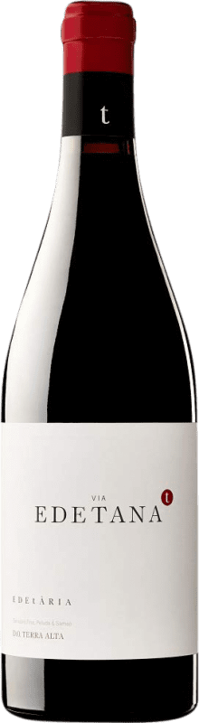 13,95 € Free Shipping | Red wine Edetària Via Edetana Negre Crianza D.O. Terra Alta Catalonia Spain Syrah, Grenache, Carignan Bottle 75 cl