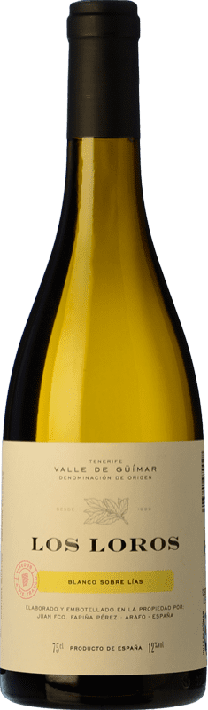 Envoi gratuit | Vin blanc El Borujo Los Loros Sobre Lías D.O. Valle del Güímar Iles Canaries Espagne Listán Blanc, Vijariego Blanc 75 cl