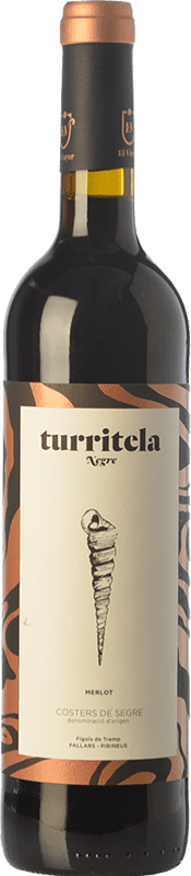 9,95 € | Red wine El Vinyer Turritela Negre Joven D.O. Costers del Segre Catalonia Spain Merlot Bottle 75 cl