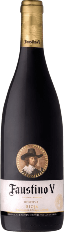 18,95 € 免费送货 | 红酒 Faustino V 预订 D.O.Ca. Rioja