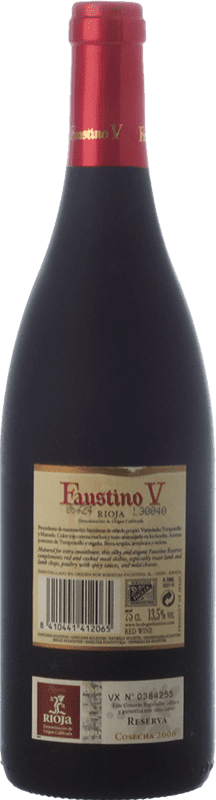 9,95 € Free Shipping | Red wine Faustino V Reserva D.O.Ca. Rioja The Rioja Spain Tempranillo, Mazuelo Bottle 75 cl