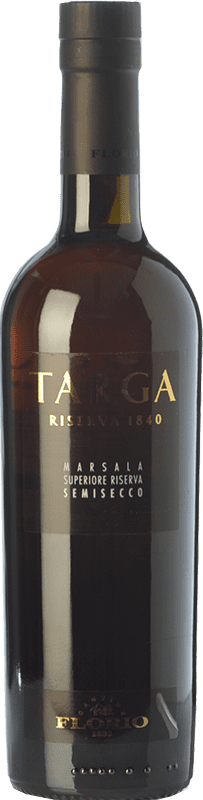 25,95 € Free Shipping | Fortified wine Florio Targa Semi-Dry Semi-Sweet Reserve D.O.C. Marsala Medium Bottle 50 cl