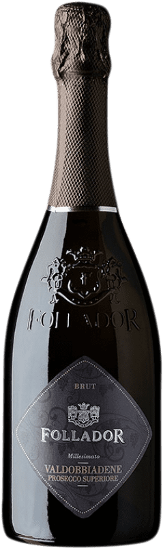 Envoi gratuit | Blanc mousseux Follador D.O.C.G. Prosecco di Valdobbiadene Superiore di Cartizze Trévise Italie Glera 75 cl