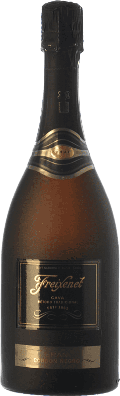 Envoi gratuit | Vin Mousseux Blanc Freixenet Gran Cordón Negro — Noir Grande Réserve D.O. Cava Catalogne Espagne Macabeo — Macabeu, Parellada 75 cl