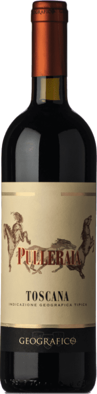 19,95 € | Red wine Geografico Pulleraia I.G.T. Toscana Tuscany Italy Merlot Bottle 75 cl