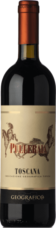 Kostenloser Versand | Rotwein Geografico Pulleraia I.G.T. Toscana Toskana Italien Merlot 75 cl