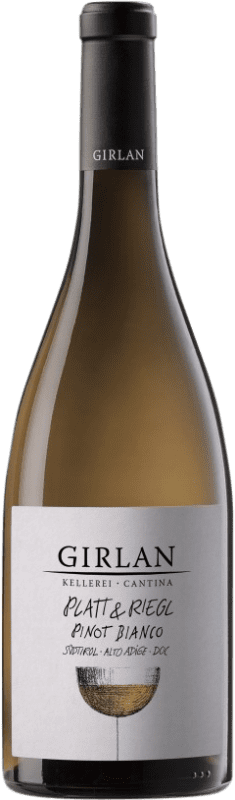 Бесплатная доставка | Белое вино Girlan Pinot Bianco Plattenriegl D.O.C. Alto Adige Трентино-Альто-Адидже Италия Pinot White 75 cl