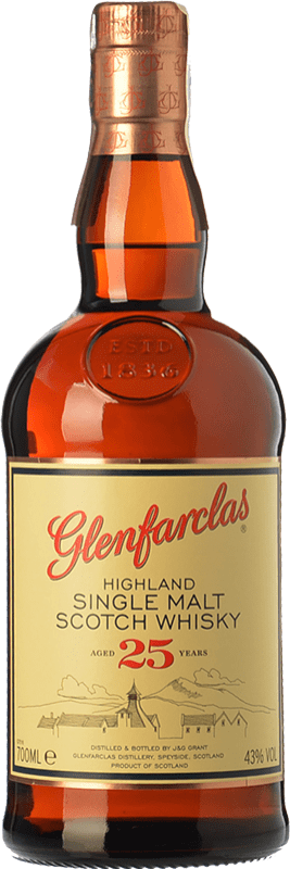 免费送货 | 威士忌单一麦芽威士忌 Glenfarclas 斯佩塞 英国 25 岁 70 cl