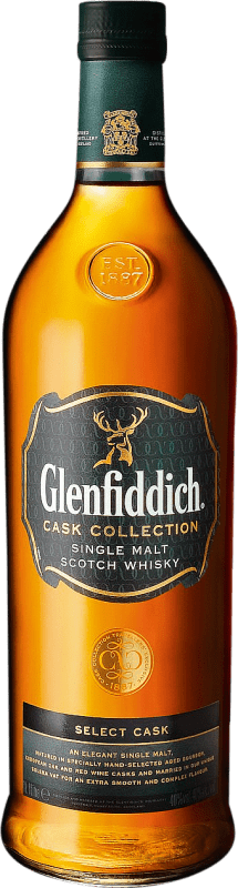 Envoi gratuit | Single Malt Whisky Glenfiddich Cask Collection Speyside Royaume-Uni 1 L