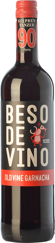 5,95 € Free Shipping | Red wine Grandes Vinos Beso de Vino Old Vine Joven D.O. Cariñena Aragon Spain Grenache Bottle 75 cl