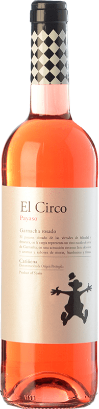 4,95 € Free Shipping | Rosé wine Grandes Vinos El Circo Payaso Joven D.O. Cariñena Aragon Spain Grenache Bottle 75 cl