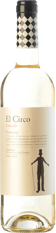 4,95 € Free Shipping | White wine Grandes Vinos El Circo Zancudo Joven D.O. Cariñena Aragon Spain Chardonnay Bottle 75 cl