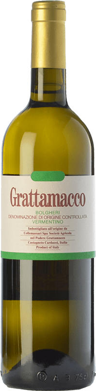 Бесплатная доставка | Белое вино Grattamacco D.O.C. Bolgheri Тоскана Италия Vermentino 75 cl