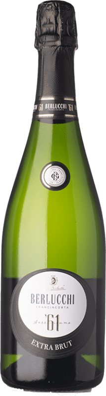 Бесплатная доставка | Белое игристое Berlucchi '61 брют D.O.C.G. Franciacorta Ломбардии Италия Pinot Black, Chardonnay 75 cl