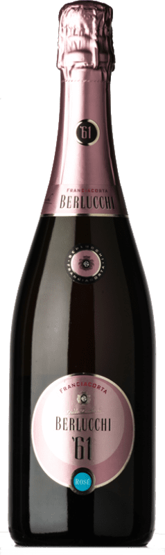 Envoi gratuit | Rosé mousseux Berlucchi Rosé '61 Brut D.O.C.G. Franciacorta Lombardia Italie Pinot Noir, Chardonnay Bouteille Magnum 1,5 L