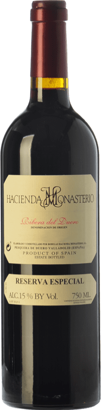81,95 € | Красное вино Hacienda Monasterio Especial Резерв D.O. Ribera del Duero Кастилия-Леон Испания Tempranillo, Cabernet Sauvignon 75 cl