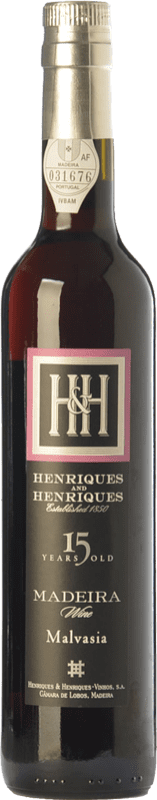 Free Shipping | Fortified wine Henriques & Henriques Malvasia 15 I.G. Madeira Madeira Portugal Malvasía Medium Bottle 50 cl