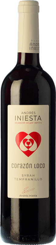 Envío gratis | Vino tinto Iniesta Corazón Loco Joven I.G.P. Vino de la Tierra de Castilla Castilla la Mancha España Tempranillo, Graciano 75 cl