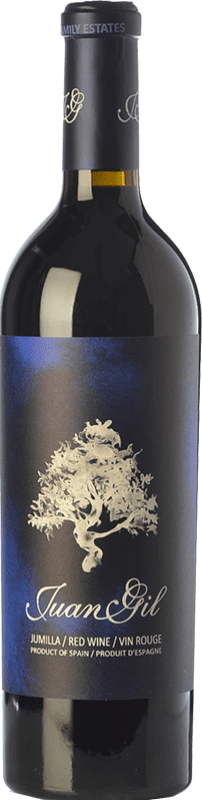 22,95 € | Red wine Juan Gil Etiqueta Azul Aged D.O. Jumilla Castilla la Mancha Spain Syrah, Cabernet Sauvignon, Monastrell Bottle 75 cl