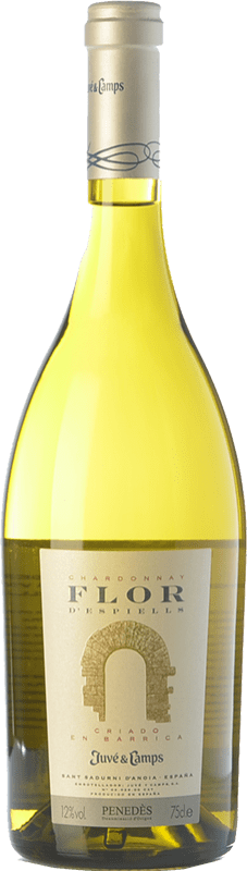 15,95 € Free Shipping | White wine Juvé y Camps Flor d'Espiells Crianza D.O. Penedès Catalonia Spain Chardonnay Bottle 75 cl