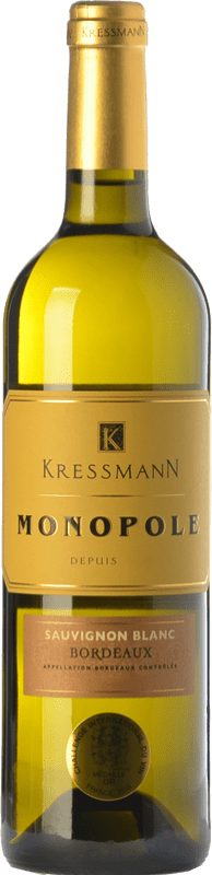 8,95 € | Vin blanc Kressmann Monopole Blanc Crianza A.O.C. Bordeaux Bordeaux France Sauvignon Blanc 75 cl