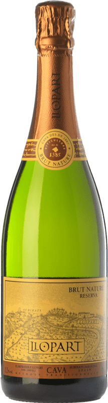 17,95 € | Blanc mousseux Llopart Brut Nature Réserve Corpinnat Catalogne Espagne Macabeo, Xarel·lo, Chardonnay, Parellada 75 cl