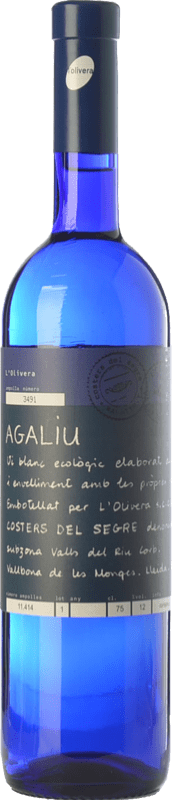 11,95 € Free Shipping | White wine L'Olivera Agaliu Crianza D.O. Costers del Segre Catalonia Spain Macabeo Bottle 75 cl