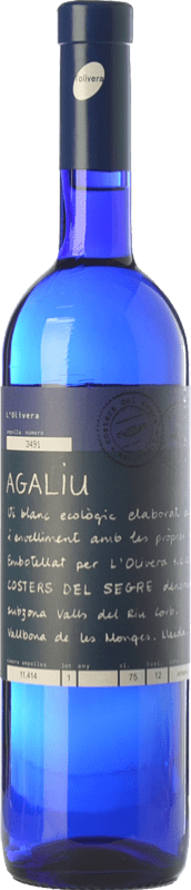 Envío gratis | Vino blanco L'Olivera Agaliu Crianza D.O. Costers del Segre Cataluña España Macabeo 75 cl