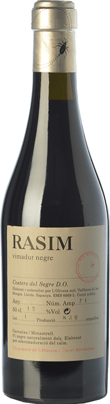 35,95 € Envio grátis | Vinho Doce L'Olivera Rasim Vimadur Negre D.O. Costers del Segre Garrafa Medium 50 cl