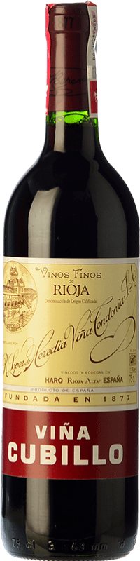 16,95 € | Red wine López de Heredia Viña Cubillo Aged D.O.Ca. Rioja The Rioja Spain Tempranillo, Grenache, Graciano, Mazuelo 75 cl