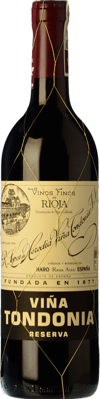 Envío gratis | Vino tinto López de Heredia Viña Tondonia Reserva D.O.Ca. Rioja La Rioja España Tempranillo, Garnacha, Graciano, Mazuelo 75 cl