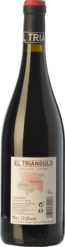 17,95 € | Red wine Luis Pérez El Triángulo Joven I.G.P. Vino de la Tierra de Cádiz Andalusia Spain Tintilla de Rota Bottle 75 cl