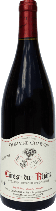 Бесплатная доставка | Красное вино Domaine Charvin A.O.C. Côtes du Rhône Рона Франция Syrah — Сира, Garnacha — Гренаш, Monastrell — Монастрель, Cariñena — Кариньян 75 cl
