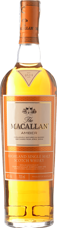 Envoi gratuit | Single Malt Whisky Macallan Amber Highlands Royaume-Uni 70 cl