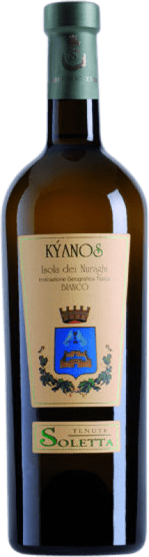 Spedizione Gratuita | Vino bianco Tenuta Soletta Kýanos I.G.T. Isola dei Nuraghi Cerdeña Italia Moscato d'Alessandria, Vermentino, Incroccio Manzoni 75 cl