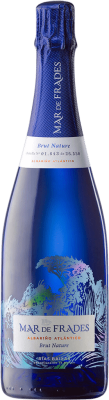 28,95 € Envío gratis | Espumoso Blanco Mar de Frades Brut Nature D.O. Rías Baixas