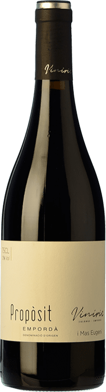 9,95 € | Red wine Viníric Propòsit Negre Aged D.O. Empordà Catalonia Spain Merlot, Syrah, Cabernet Sauvignon Bottle 75 cl