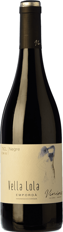7,95 € Free Shipping | Red wine Viníric Vella Lola Negre Crianza D.O. Empordà Catalonia Spain Syrah, Grenache Bottle 75 cl