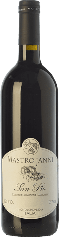 22,95 € | Red wine Mastrojanni San Pio I.G.T. Toscana Tuscany Italy Cabernet Sauvignon, Sangiovese Bottle 75 cl