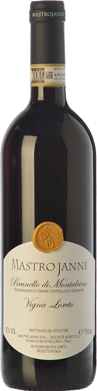 136,95 € Free Shipping | Red wine Mastrojanni Vigna Loreto D.O.C.G. Brunello di Montalcino Tuscany Italy Sangiovese Bottle 75 cl